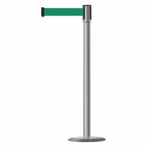 TENSABARRIER 890U-3P-3P-3P-MAX-NO-G6X-C Slimline Post, Steel, Polished Stainless Steel, 38 Inch Post Height, 2 Inch Post Dia, Std | CU6KDK 44ZW73