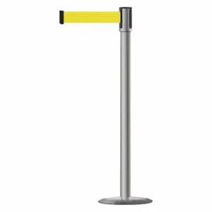 TENSABARRIER 890U-3P-3P-3P-MAX-NO-Y5X-C Slimline Post, Steel, Blue, 38 Inch Post Height, 2 Inch Post Dia, 14 Inch Base Dia | CU6JEB 44ZW14