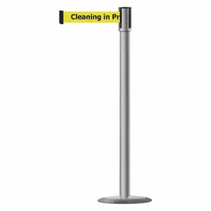 TENSABARRIER 890U-3P-3P-3P-MAX-NO-YCX-C Slimline Post, Steel, Polished Stainless Steel, 38 Inch Post Height, 2 Inch Post Dia, Std | CU6KDL 44ZW94