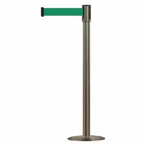 TENSABARRIER 890U-3S-3S-3S-MAX-NO-G6X-C Slimline Post, Steel, Satin Chrome, 38 Inch Post Height, 2 Inch Post Dia | CU6JFR 44ZW09