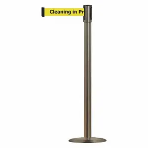 TENSABARRIER 890U-3S-3S-3S-MAX-NO-YCX-C Slimline Post, Steel, Polished Stainless Steel, 38 Inch Post Height, 2 Inch Post Dia, Std | CU6KDH 44ZW34