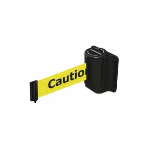 TENSABARRIER 891-33-MAX-YA-C Retractable Belt Barrier, Yellow With Black Text, Unfinished | CU6JKT 467F24