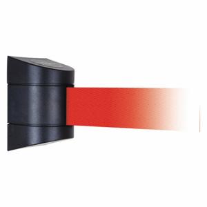 TENSABARRIER 897-15-M-33-NO-R5X-D Barrier Post with Belt, Red, Unfinished, 15 ft Belt Length | CU6GUQ 54EE48