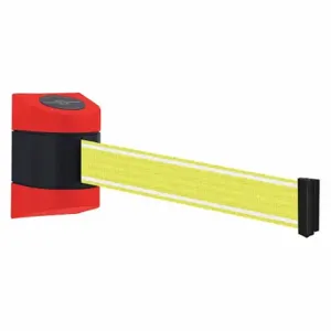 TENSABARRIER 897-15-S-21-Y5-NV-C Retractable Belt Barrier, Yellow/White, Unfinished, 15 ft Belt Length | CU6JLC 410C87