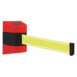 TENSABARRIER 897-24-S-21-Y5-NV-C Retractable Belt Barrier, Yellow/White, Unfinished, 24 ft Belt Length | CU6JLH 410C90