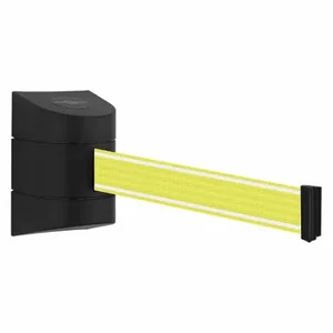 TENSABARRIER 897-24-S-33-Y5-NV-C Retractable Belt Barrier, Yellow/White, Unfinished, 24 ft Belt Length | CU6JLG 410C91