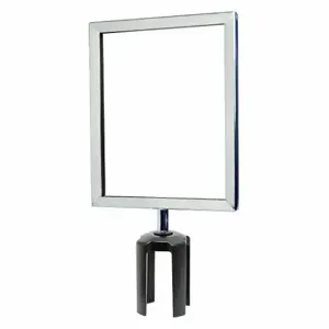 TENSABARRIER FRAME-HDSC-1P-8511HD-V Sign Frame, Polished Chrome | CU4VJY 30RH49