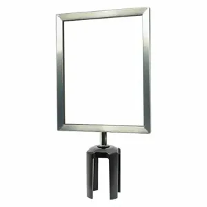 TENSABARRIER FRAME-HDSC-1S-8511HD-V Sign Frame, Satin Chrome | CU4VKB 30RH52