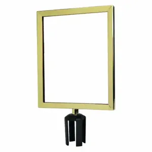 TENSABARRIER FRAME-HDSC-2P-1114HD-V Sign Frame, Polished Brass | CU4VKC 30RH56