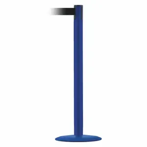 TENSABARRIER MARINEPOST-23-MAX-NO-B9X-C Barrier Post With Belt, Stainless Steel, Blue, 38 Inch Post Height, 2 1/2 Inch Post Dia | CU6GVQ 22RT31