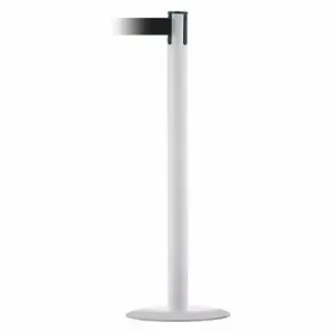 TENSABARRIER MARINEPOST-32-MAX-NO-B9X-C Barrier Post With Belt, Stainless Steel, White, 38 Inch Post Height, 2 1/2 Inch Post Dia | CU6GWU 22RT45