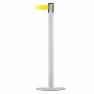 TENSABARRIER MARINEPOST-32-STD-NO-Y5X-C Barrier Post With Belt, Stainless Steel, White, 38 Inch Post Height, 2 1/2 Inch Post Dia | CU6GXG 22RT41