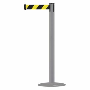 TENSABARRIER MARINEPOST-36-MAX-NO-D4X-C Barrier Post With Belt, Stainless Steel, 38 Inch Post Height, 2 1/2 Inch Post Dia | CU6GVT 22RT90