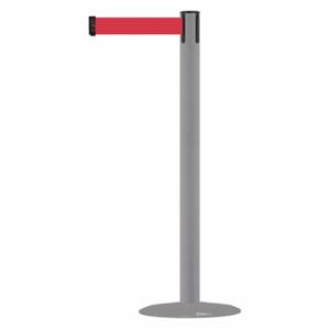 TENSABARRIER MARINEPOST-36-MAX-NO-R5X-C Barrier Post With Belt, Stainless Steel, 38 Inch Post Height, 2 1/2 Inch Post Dia | CU6HLL 22RT92