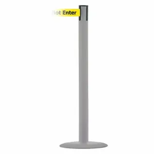 TENSABARRIER MARINEPOST-36-MAX-NO-YAX-C Barrier Post With Belt, Stainless Steel, 38 Inch Post Height, 2 1/2 Inch Post Dia | CU6GVZ 22RT96