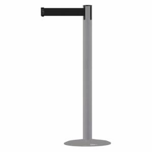 TENSABARRIER MARINEPOST-36-STD-NO-B9X-C Barrier Post With Belt, Stainless Steel, 38 Inch Post Height, 2 1/2 Inch Post Dia | CU6GWD 22RT80