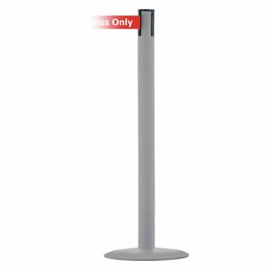 TENSABARRIER MARINEPOST-36-STD-NO-RAX-C Barrier Post With Belt, Stainless Steel, 38 Inch Post Height, 2 1/2 Inch Post Dia | CU6GWA 22RT84