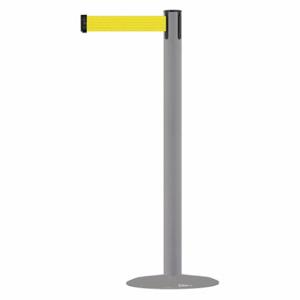 TENSABARRIER MARINEPOST-36-STD-NO-Y5X-C Barrier Post With Belt, Stainless Steel, 38 Inch Post Height, 2 1/2 Inch Post Dia | CU6HPB 22RT86