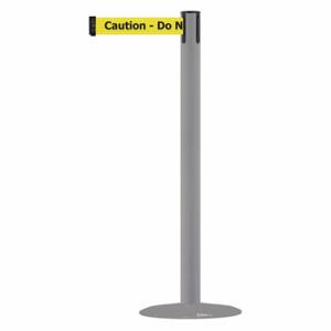 TENSABARRIER MARINEPOST-36-STD-NO-YAX-C Barrier Post With Belt, Stainless Steel, 38 Inch Post Height, 2 1/2 Inch Post Dia | CU6GWF 22RT87