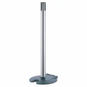 TENSABARRIER RB1-89-1S-RCV Single Belt Receiver Post, 38 Inch Height, Polycarbonate, Satin Chrome | CU6JMV 30RH29