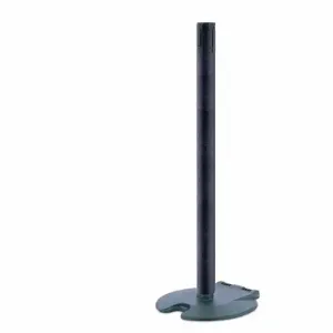 TENSABARRIER RB1-89-89-RCV Single Belt Receiver Post, 38 Inch Height, Polycarbonate, Black Wrinkle | CU6JMN 30RH27