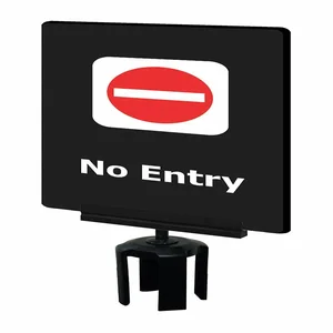 TENSABARRIER S14-P-33-7X11-V-HDSB-1701-33 Acrylic Sign Black No Entry | AD3DPY 3YHE3