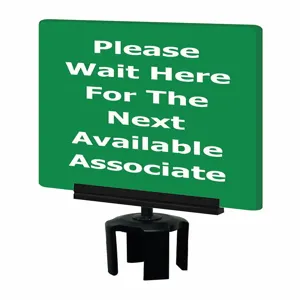 TENSABARRIER S15-P-28-7X11-V-HDSB-1701-33 Acrylic Sign Green | AD3BAG 3XHY1