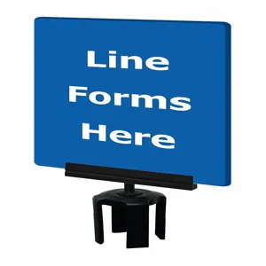 TENSABARRIER S17-P-23-7X11-V-HDSB-1701-33 Acrylic Sign Blue Line Forms Here | AD3AZV 3XHW7