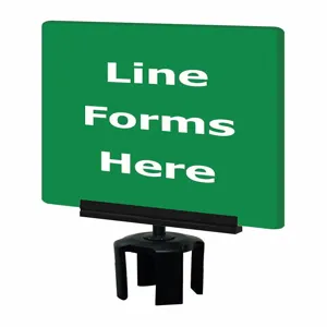 TENSABARRIER S17-P-28-7X11-V-HDSB-1701-33 Acrylic Sign Green Line Forms Here | AD3AZT 3XHW5