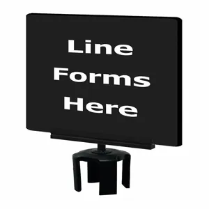 TENSABARRIER S17-P-33-7X11-V-HDSB-1701-33 Acrylic Sign Black Line Forms Here | AD3AZG 3XHV4