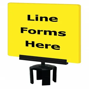 TENSABARRIER S17-P-35-7X11-V-HDSB-1701-33 Acrylic Sign Yellow Line Forms Here | AD3AZJ 3XHV6