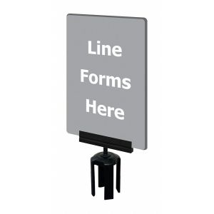 TENSABARRIER S17-P-36-7X11-V-HDSB-1701-33 Acrylic Sign Gray Line Forms Here | AD3AZL 3XHV8
