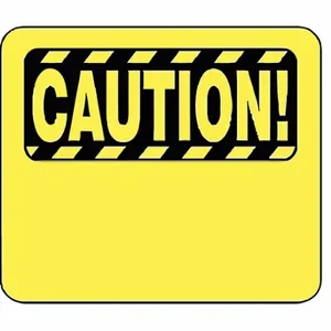 TENSABARRIER SG1-35-1114-250-H Acrylic Sign, Yellow, Caution | CU6GKT 45RL89