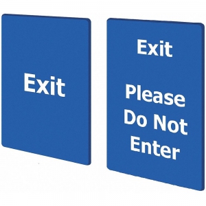 TENSABARRIER SIGN-BRAC-0711-250-23-V-S03 Exit Please Do Not Enter Blue | AF4KYX 8ZJN9