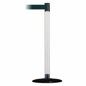 TENSABARRIER TCLB-33-STD-NO-G6X-C Barrier Post With Belt, Polycarbonate, Clear, 38 Inch Post Height, 2 1/2 Inch Post Dia | CU6GME 30RF59