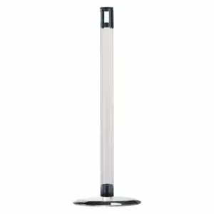 TENSABARRIER TCLU-1P-RCV Single Belt Receiver Post, 38 Inch Height, Polycarbonate, Polished Chrome | CU6JMT 30RF95