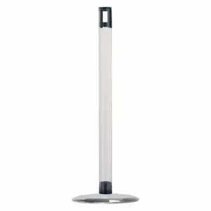 TENSABARRIER TCLU-1S-RCV Single Belt Receiver Post, 38 Inch Height, Polycarbonate, Satin Chrome | CU6JMU 30RF96