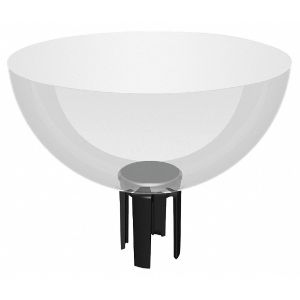 TENSABARRIER TENSABOWL-HDSC-NOFR-NODIVIDER Merchandising Bowl Clear Diameter 12 1/2 | AD3AYC 3XHP3