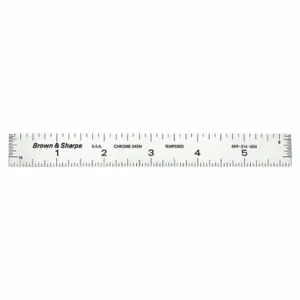 TESA TECHNOLOGY 599-314-604 Ruler, Inch, 16ths/32nds/64ths/8ths, 6 Inch Length, Steel | CU6KMB 50JU71