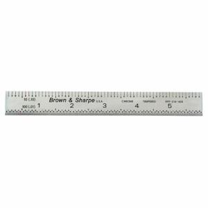 TESA TECHNOLOGY 599-314-605 Rule, Inch, 100ths/10ths/32nds/64ths, 6 Inch Length, Steel | CU6KMC 50JU72