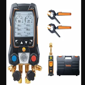 TESTO 0564 5571 01 Smart Digital Manifold, 4 Valves, +/-0.50% Gauge Accuracy | CH6HKK 61HV74