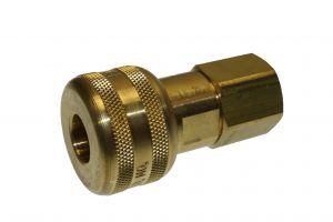 TEXAS PNEUMATIC TOOLS TX-2BF3-B Coupling, Push Type, 1/4 Inch Socket, Brass, 3/8 Inch FPT | CD9RMH