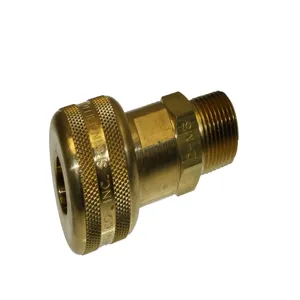 TEXAS PNEUMATIC TOOLS TX-2BM3-B Coupling, Push Type, 1/4 Inch Socket, Brass, 3/8 Inch MPT | CD9RMK