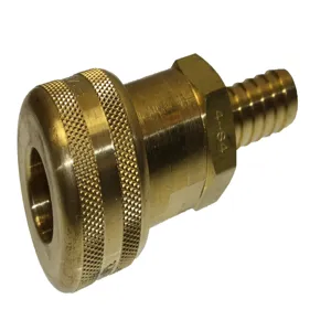 TEXAS PNEUMATIC TOOLS TX-4BS4-B Hose Barb, Push Type, Brass, 1/2 x 1/2 Inch Size | CD9RVD