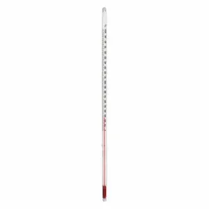 THERMCO ACC637SSC Liquid Inch Size Glass Thermometer, Safety Coated, 280 mm Length. x 76 mm I mmersion, NIST | CU6KZX 5ZPG8