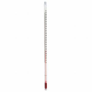 THERMCO ACC647SSC Liquid Inch Size Glass Thermometer, Safety Coated, 225 mm Length. x 35 mm I mmersion, NIST | CU6LAD 5ZPF8