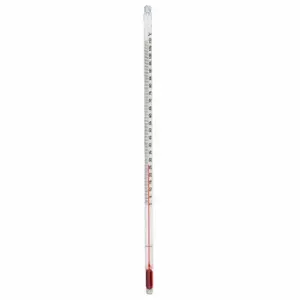 THERMCO ACC647SSC Liquid Inch Size Glass Thermometer, Safety Coated, 225 mm Length. x 35 mm I mmersion, NIST | CU6LAD 5ZPF8