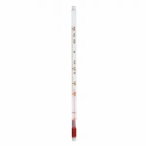 THERMCO ACC715SSC Liquid Inch Size Glass Thermometer, Safety Coated, 175 mm Length. x 35 mm I mmersion, NIST | CU6KZT 5ZPF6