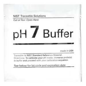 THERMO FISHER SCIENTIFIC 910725 Buffer Solution, pH, 7 pH, 15 ml Packet, 25 Pack | CU6LBK 8C549