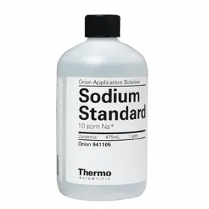 THERMO FISHER SCIENTIFIC 941105 ISE Calibration Standard, Sodium, 10 ppm, 10ppm as Na+, 475 mL | CU6LHQ 6GNL4